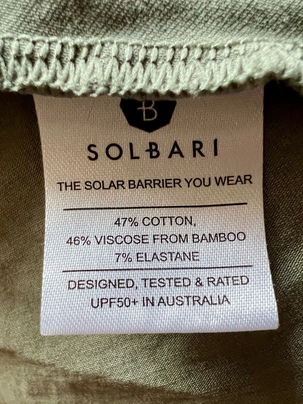 🌞Solbari Sun Protective Shrug UPF 50+ in Eucalpytus - Picture 5 of 5